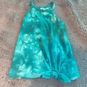 green tye dye tanktop